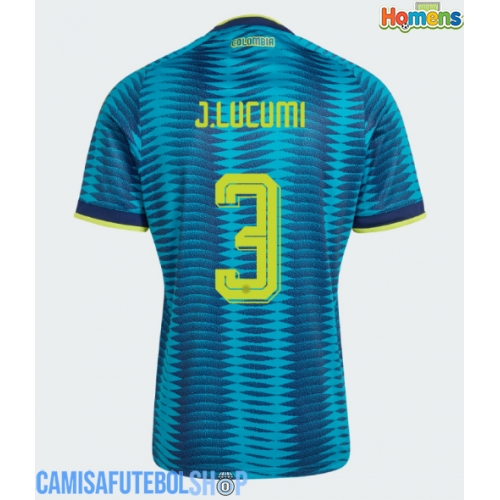 Camisa de time de futebol Colômbia Jhon Lucumi #3 Replicas 2º Equipamento Mundo 2026 Manga Curta